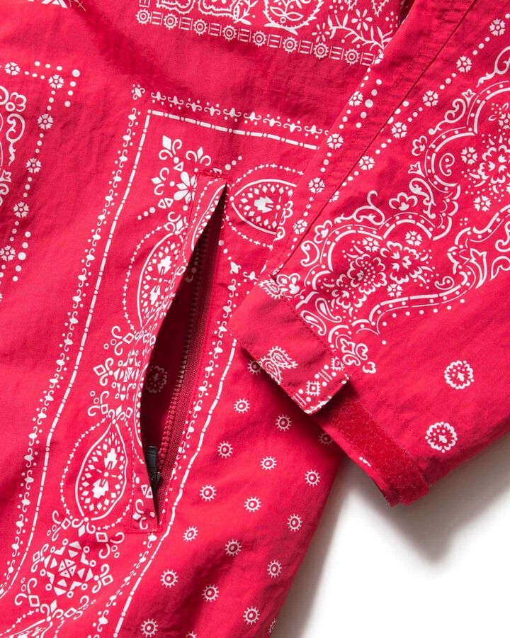 BANDANA NYLON HOODED BLOUSON,RED, medium image number 3