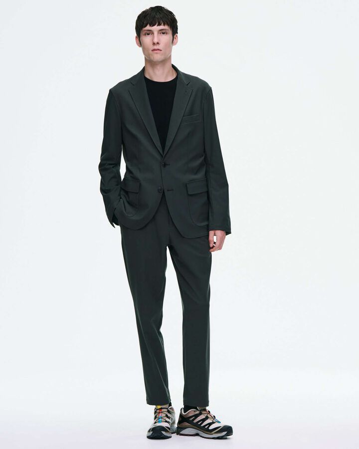 4-WAY STRETCH PACKABLE 2-BUTTON JACKET,CHARCOAL GRAY, medium image number 8