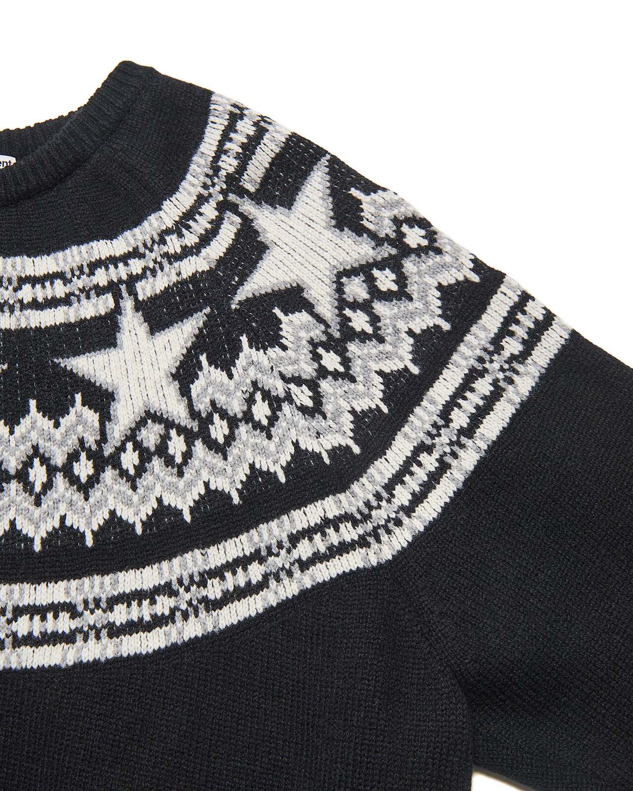 STAR NORDIC SWEATER,BLACK, large image number 3