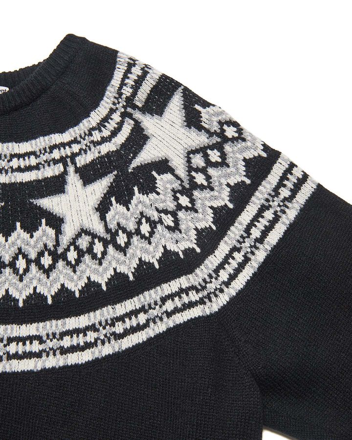 STAR NORDIC SWEATER,BLACK, medium image number 3