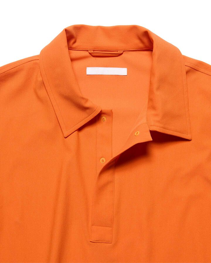 4-WAY STRETCH L/S POLO SHIRT,ORANGE, medium image number 2