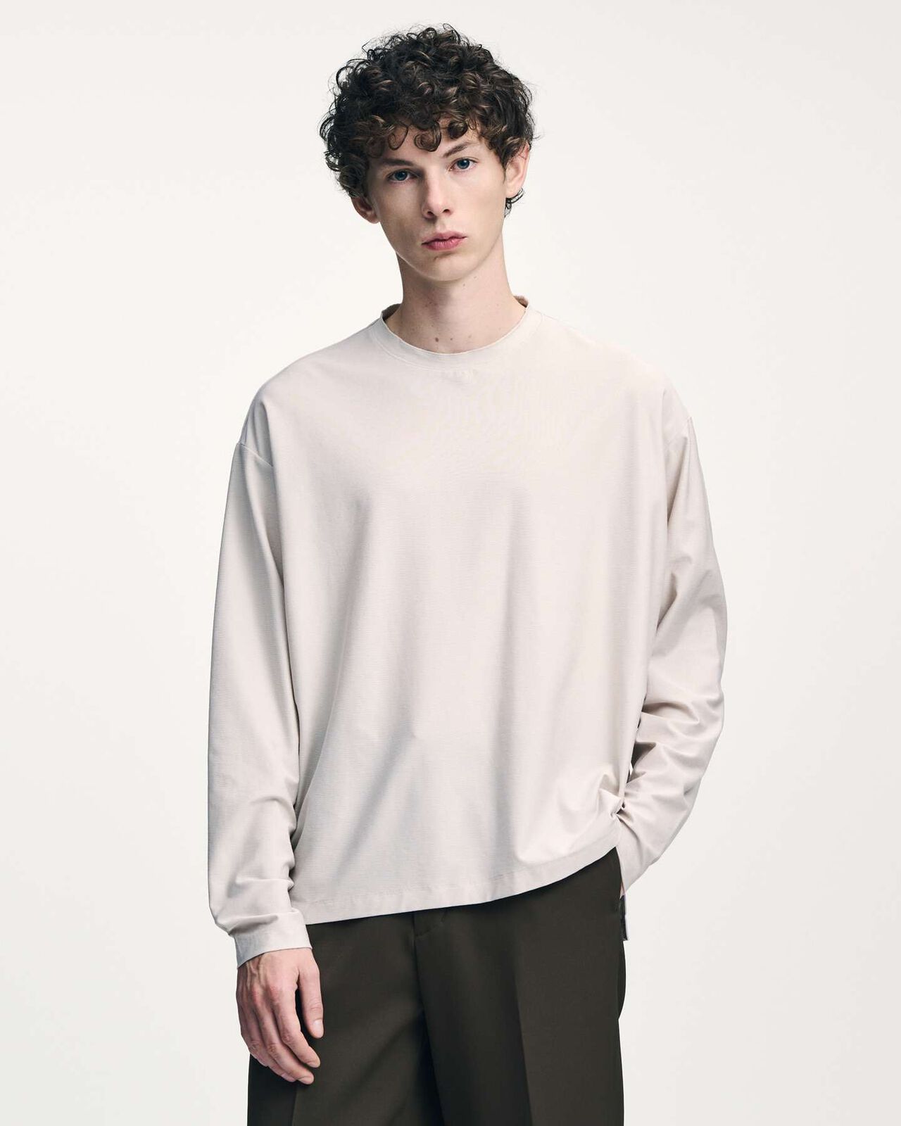 DOUBLE LOCK STITCH L/S TEE,BLACK, large image number 4