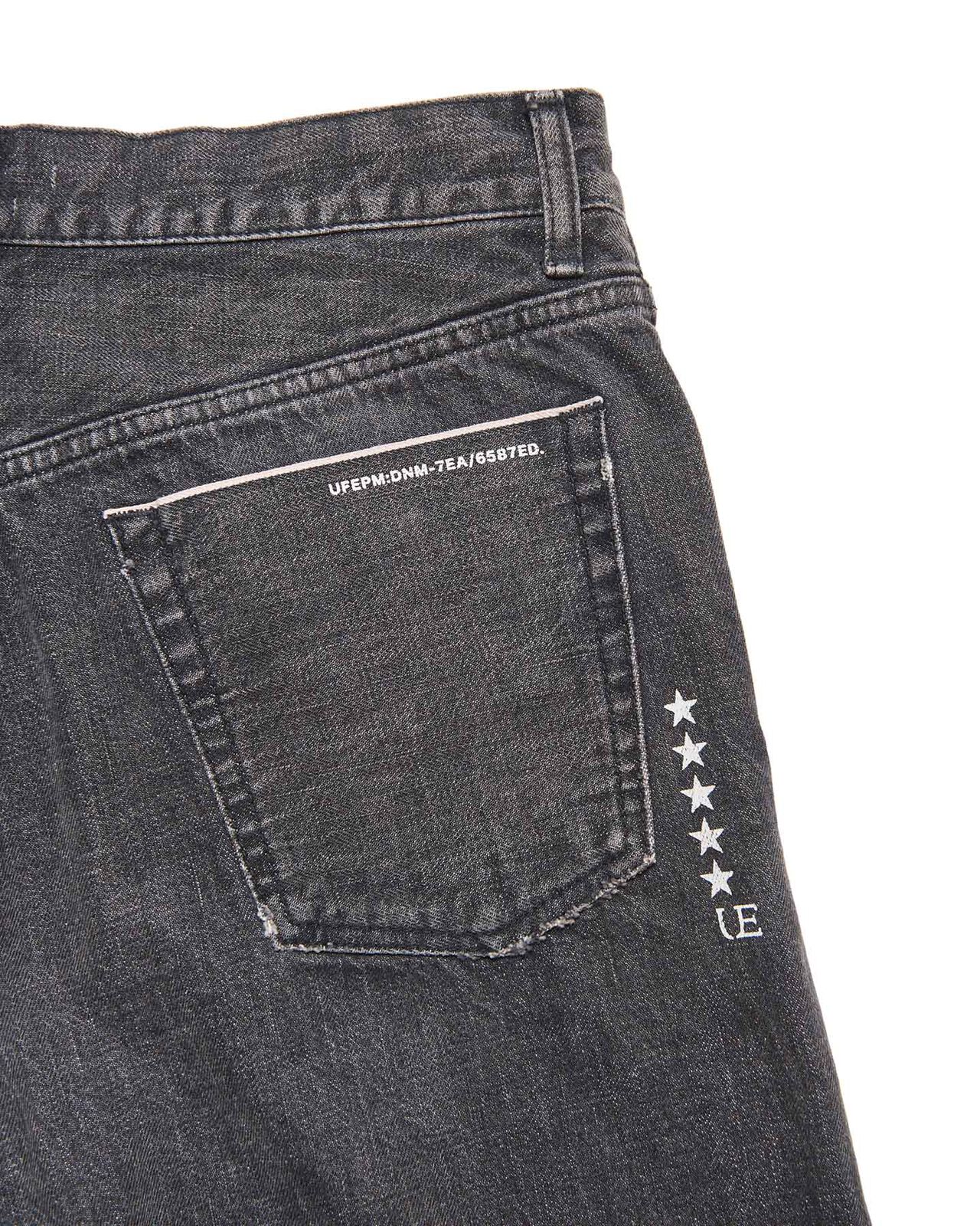 DAMAGED DENIM WIDE-FIT JEANS,BLACK, large image number 2
