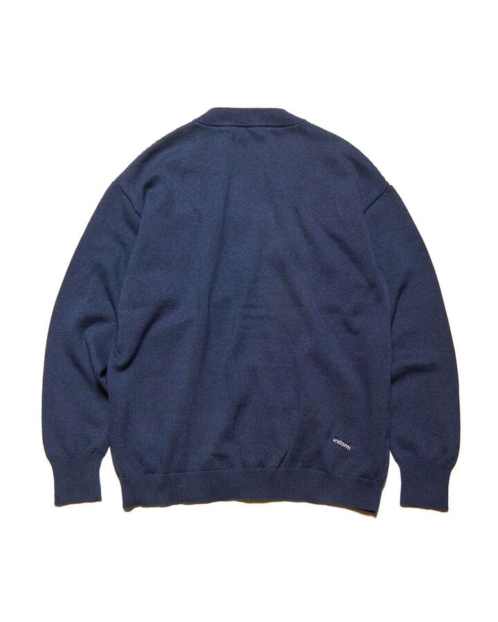 MIDDLE GAUGE KNIT CARDIGAN,INDIGO, medium image number 1