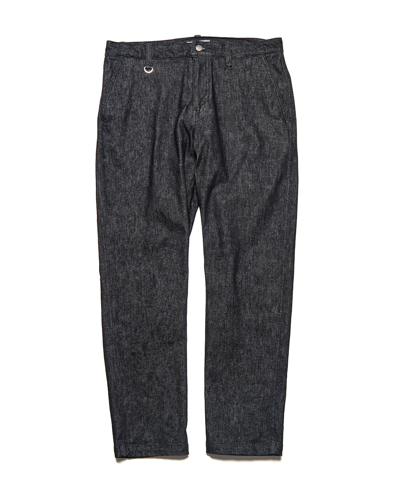 HIGH STRETCH DENIM TAPERED PANTS,BLACK, large image number 0