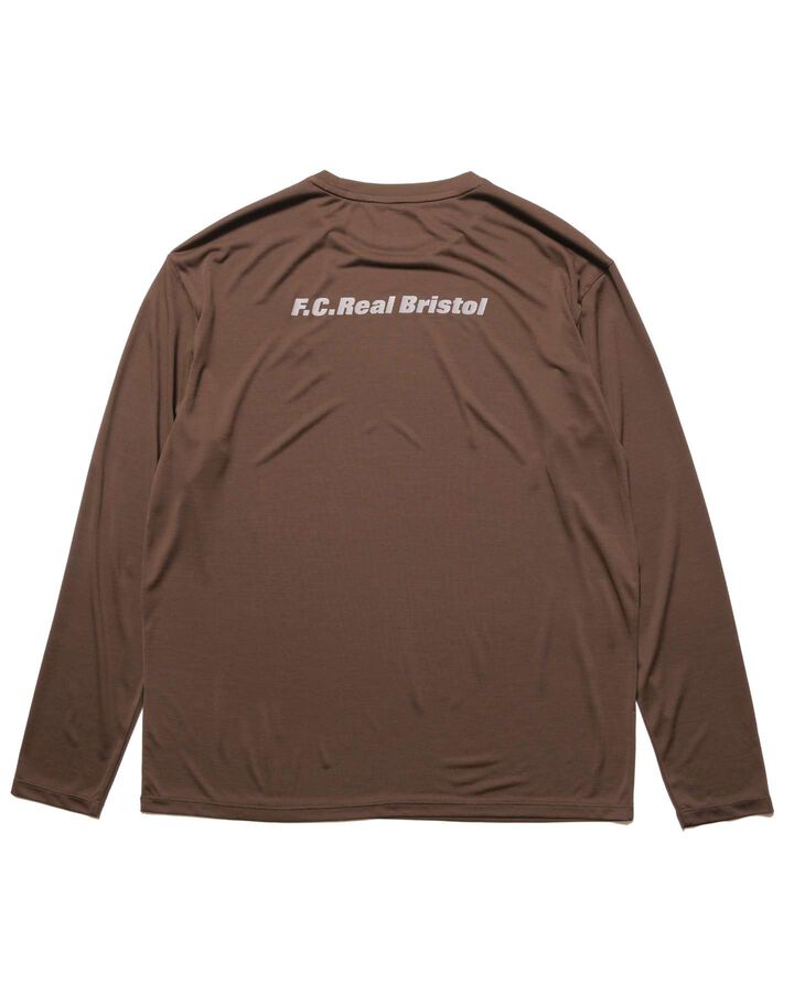 REFLECTIVE LOGO TECH DRY L/S TEE,BROWN, medium image number 1