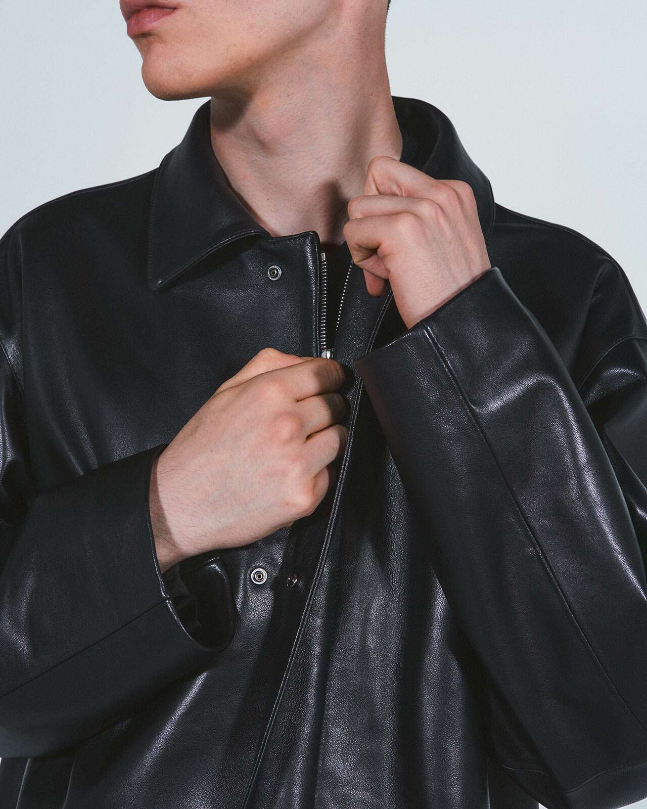 LEATHER JACKET,BLACK, large image number 5