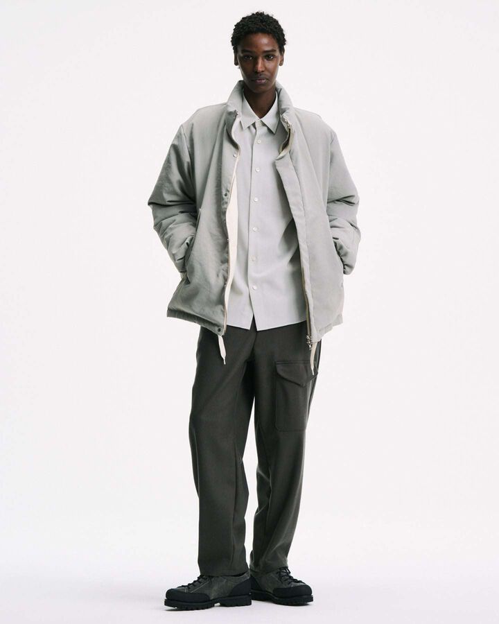 HOLLOW TUSSAH DOWN JACKET,BLACK, medium image number 8