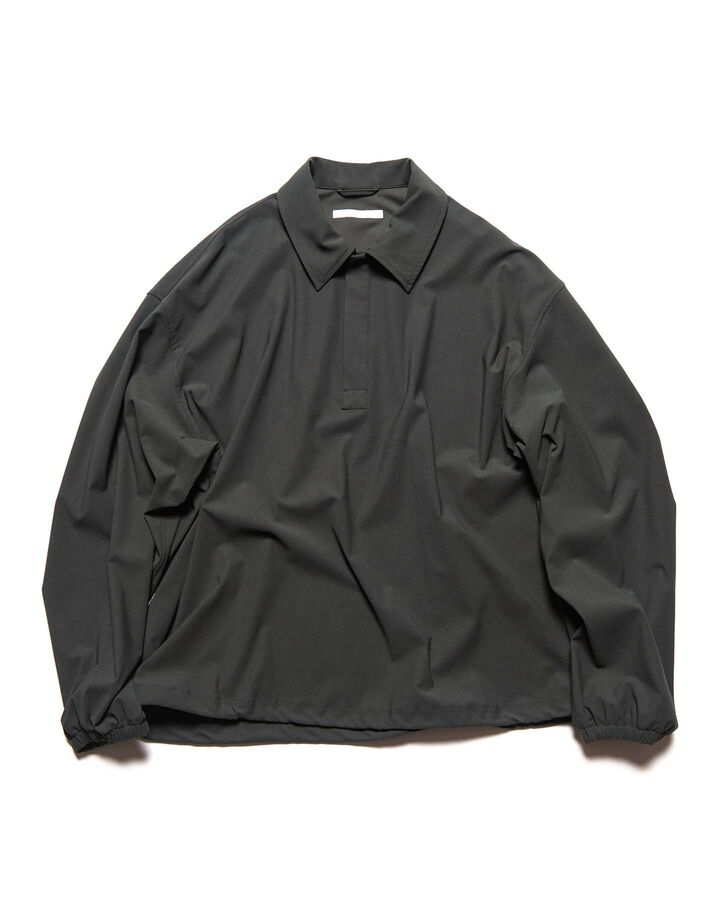 4-WAY STRETCH L/S POLO SHIRT,CHARCOAL GRAY, medium