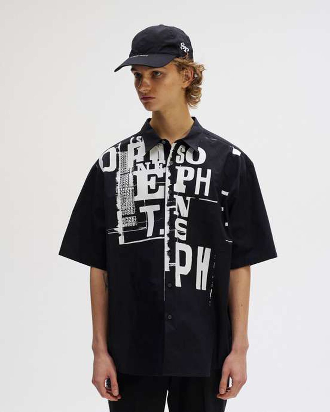SIMON TAYLOR: BROKEN BEAUTY S/S SHIRT,BLACK, large image number 3
