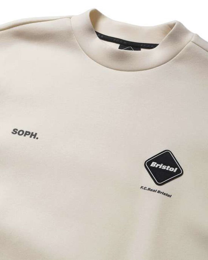 TECH SWEAT TEAM CREWNECK BAGGY TOP,OFF WHITE, medium image number 2