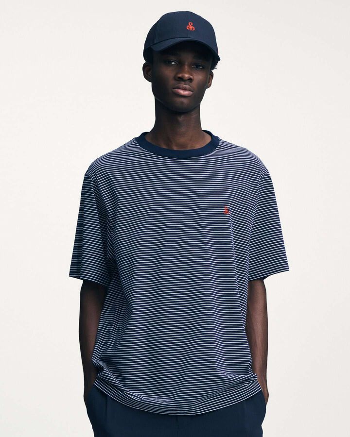 SCORPION BORDER WIDE TEE,NAVY, medium image number 4