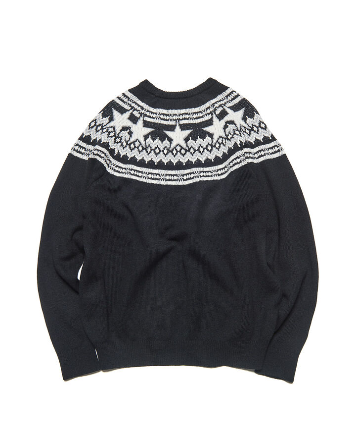 STAR NORDIC SWEATER,BLACK, medium image number 1