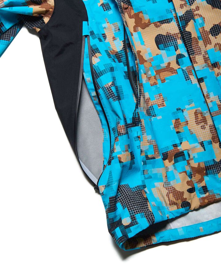 CAMOUFLAGE 3LAYER MOUNTAIN JACKET,BLUE, medium image number 4