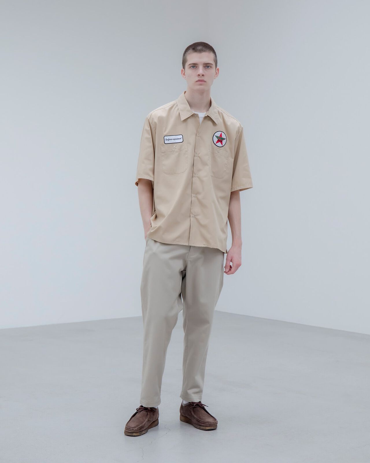 S/S WORK SHIRT,BEIGE, large image number 5