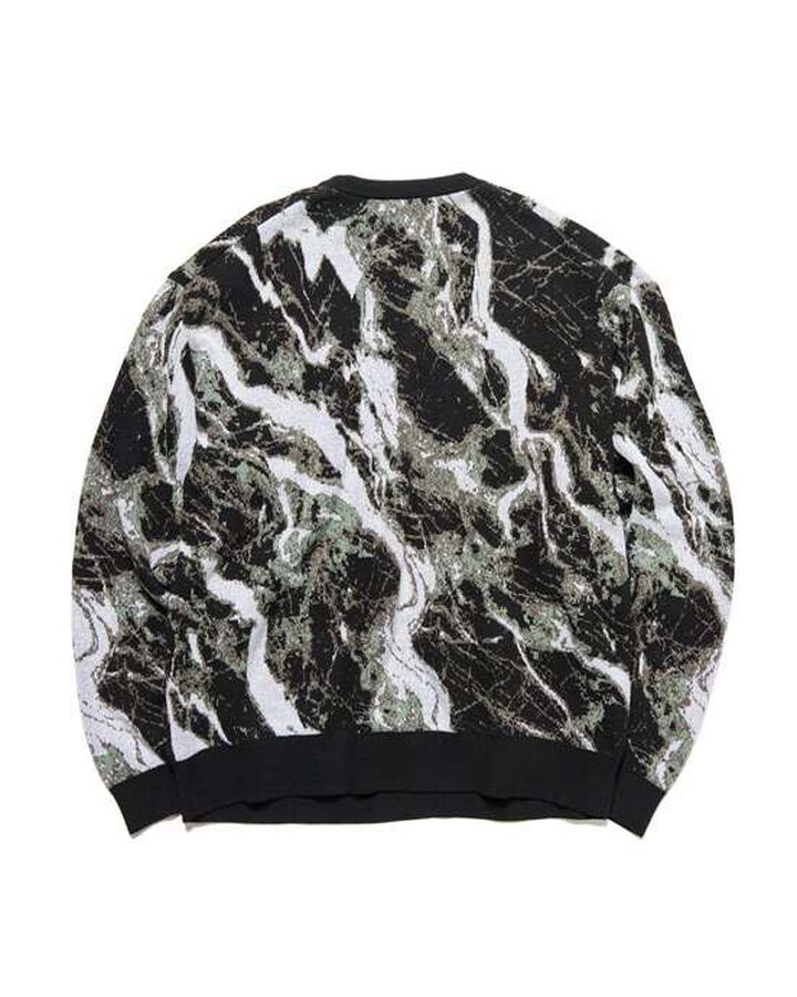 MARBLE JACQUARD KNIT,BLACK, medium image number 1
