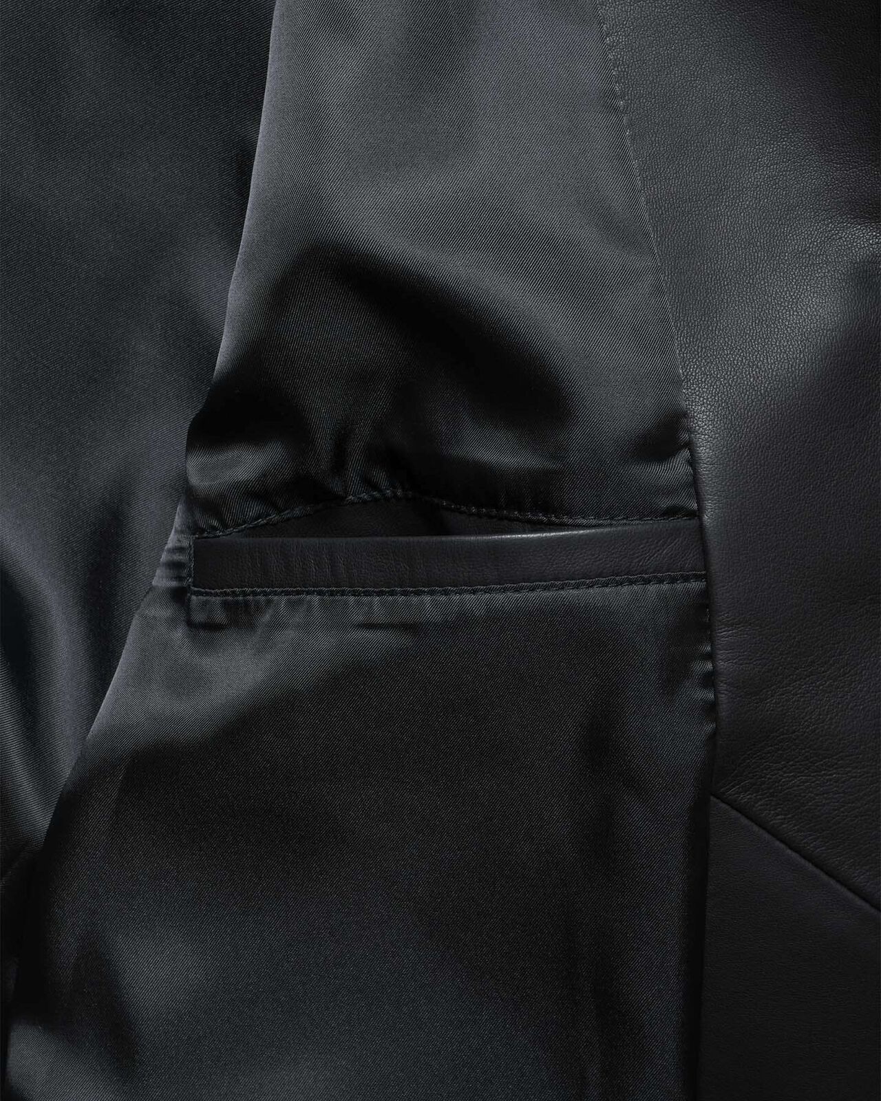 LEATHER TRACK JACKET,BLACK, large image number 6