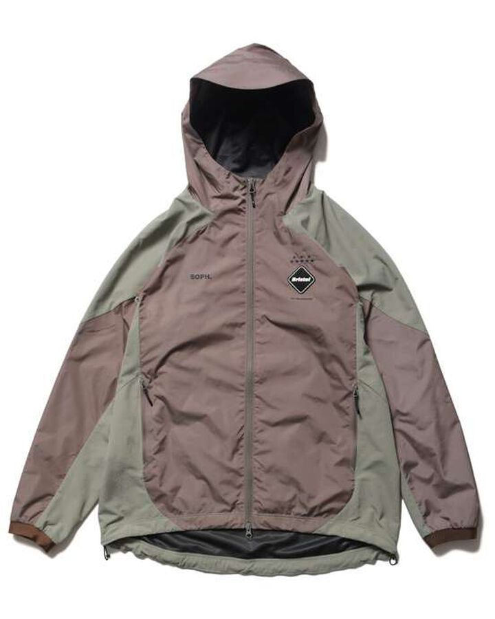 STREAM LINE HYBRID HOODIE JACKET,LIGHT BROWN, medium