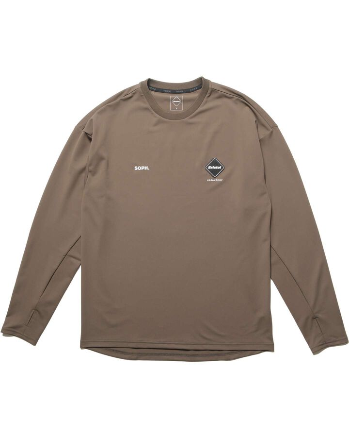 L/S ATHLETIC TOP,MOCHA, medium