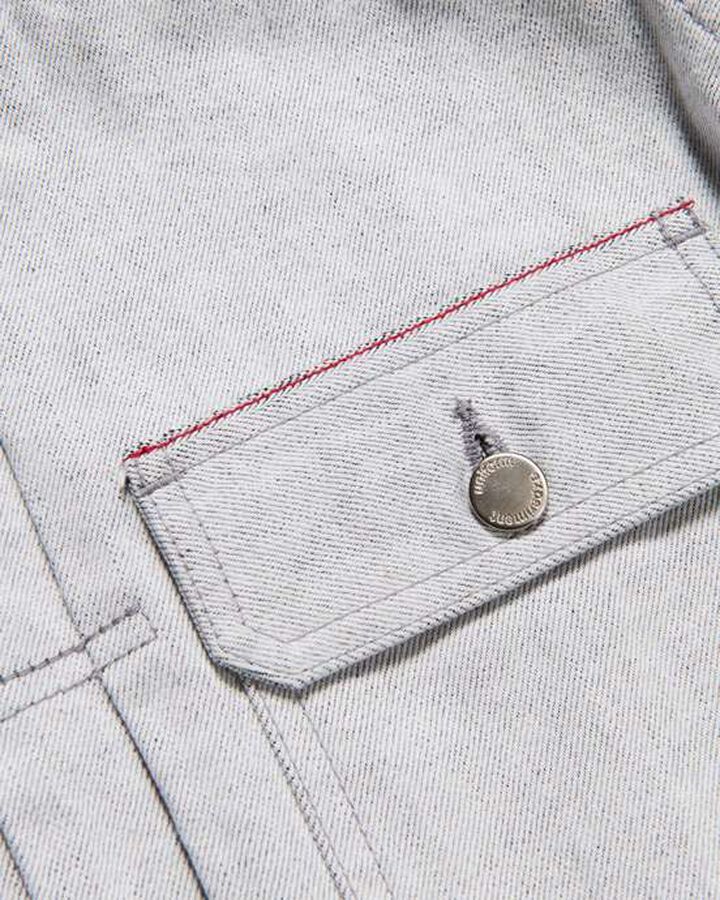 WASHED DENIM JACKET,WHITE, medium image number 2