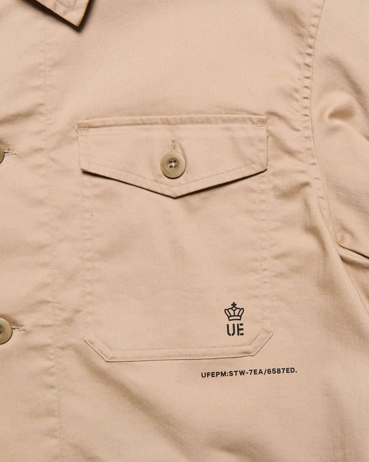 STRETCH TWILL FATIGUE SHIRT,BEIGE, large image number 2
