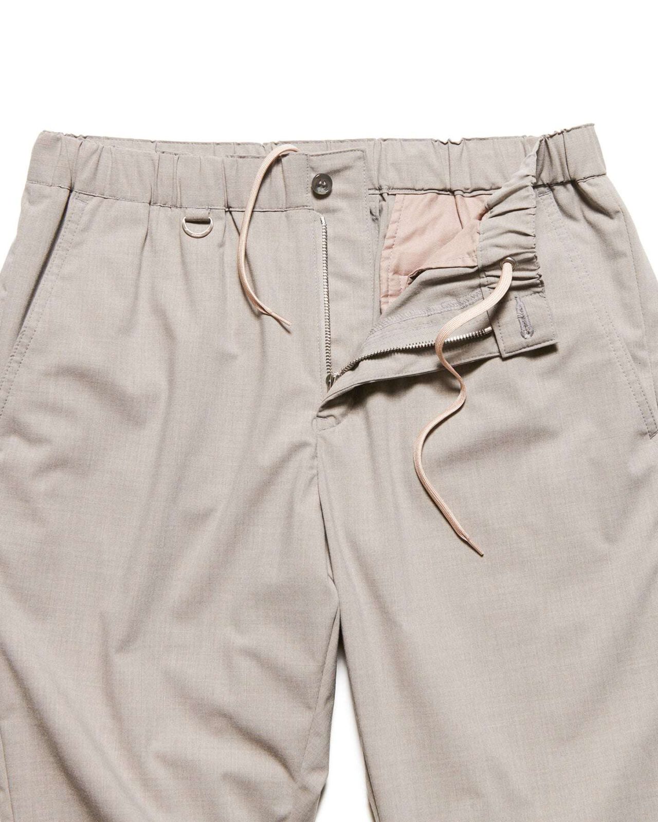 2WAY STRETCH SLIM-FIT RIBBED PANTS,GREIGE, large image number 2