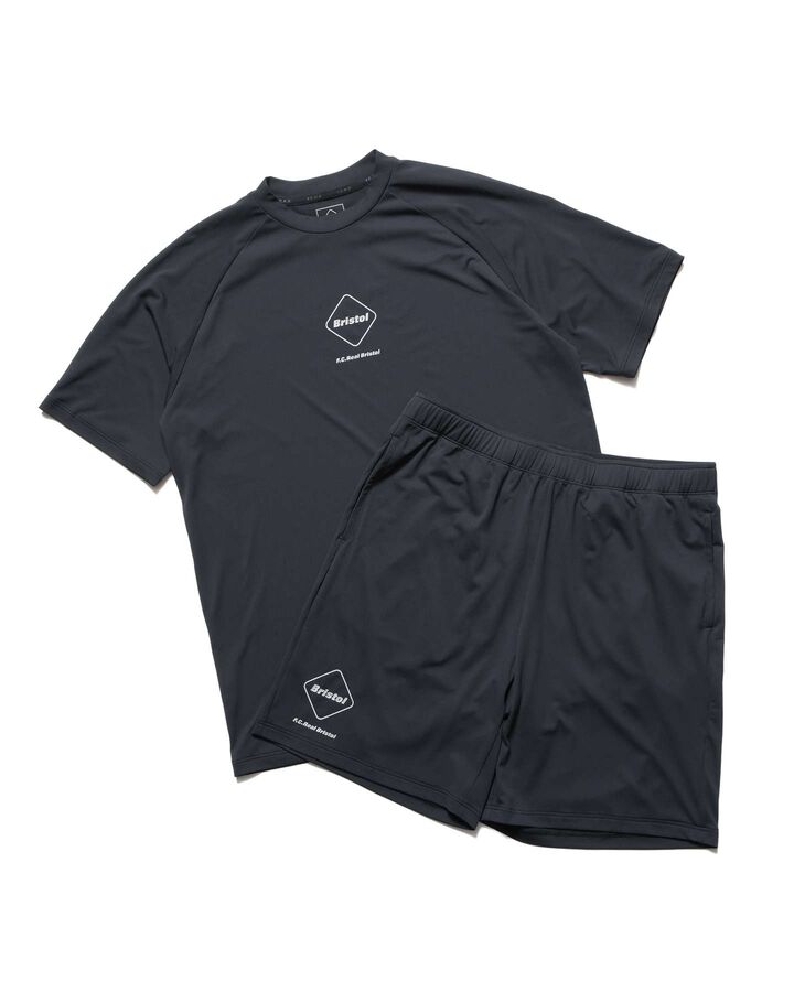 S/S TRAINING TOP&SHORTS,BLACK, medium image number 0