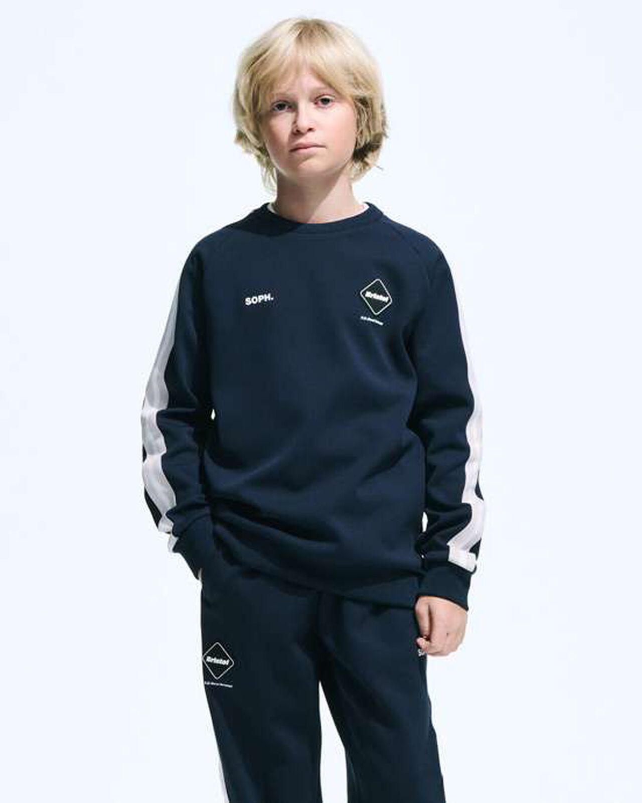 TRAINING TRACK CREWNECK TOP,BLACK, large image number 2