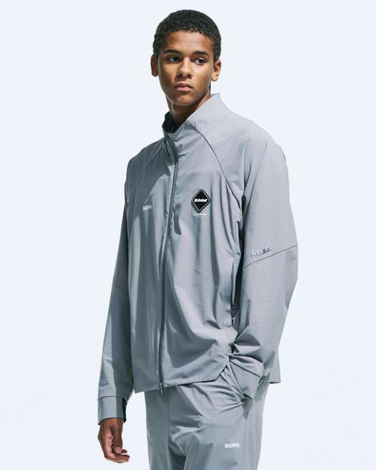 CORDURA STRETCH TEAM TRACK JACKET,LIGHT GRAY, large image number 5