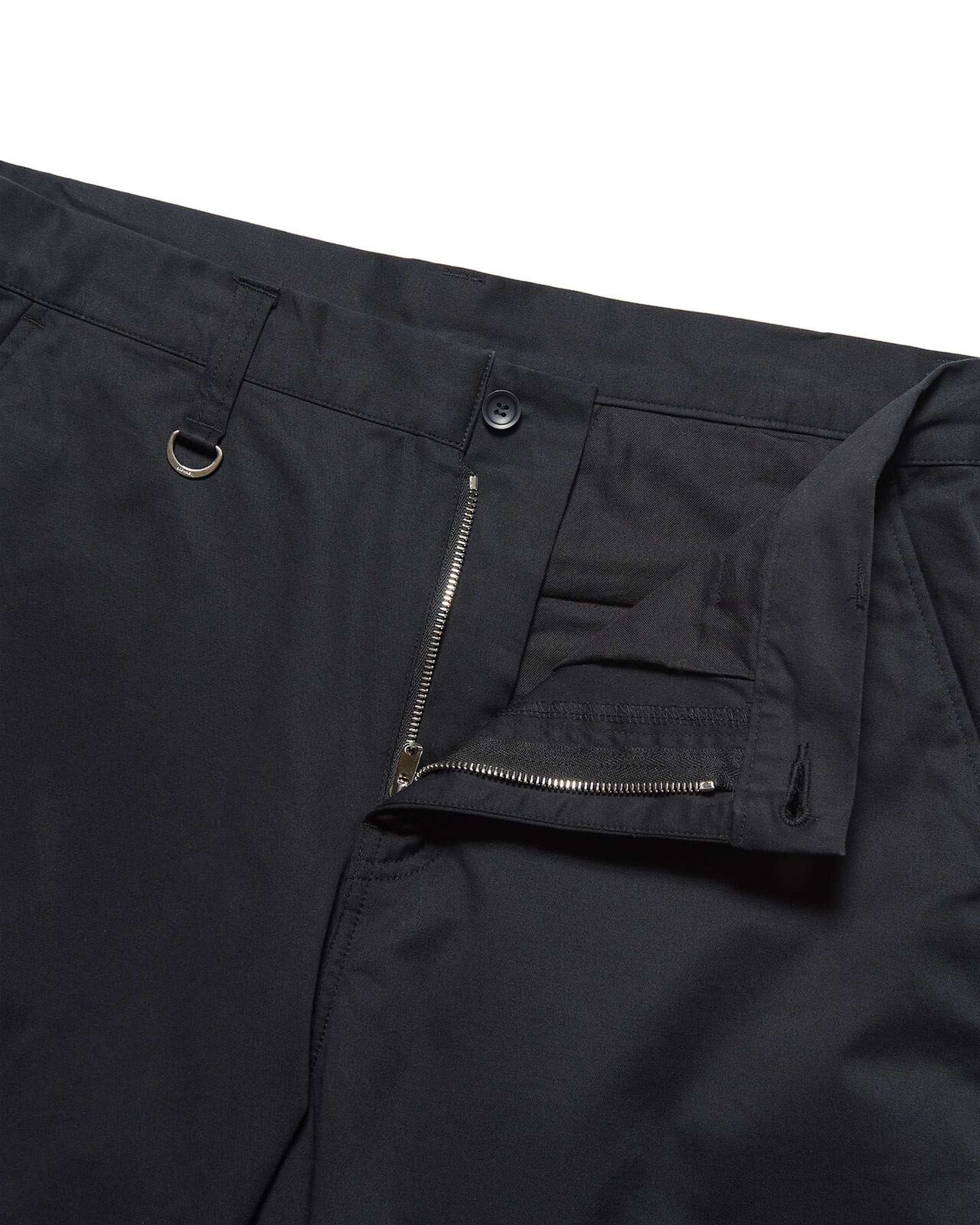STRETCH TWILL WIDE CROPPED PANTS,BLACK, large image number 2