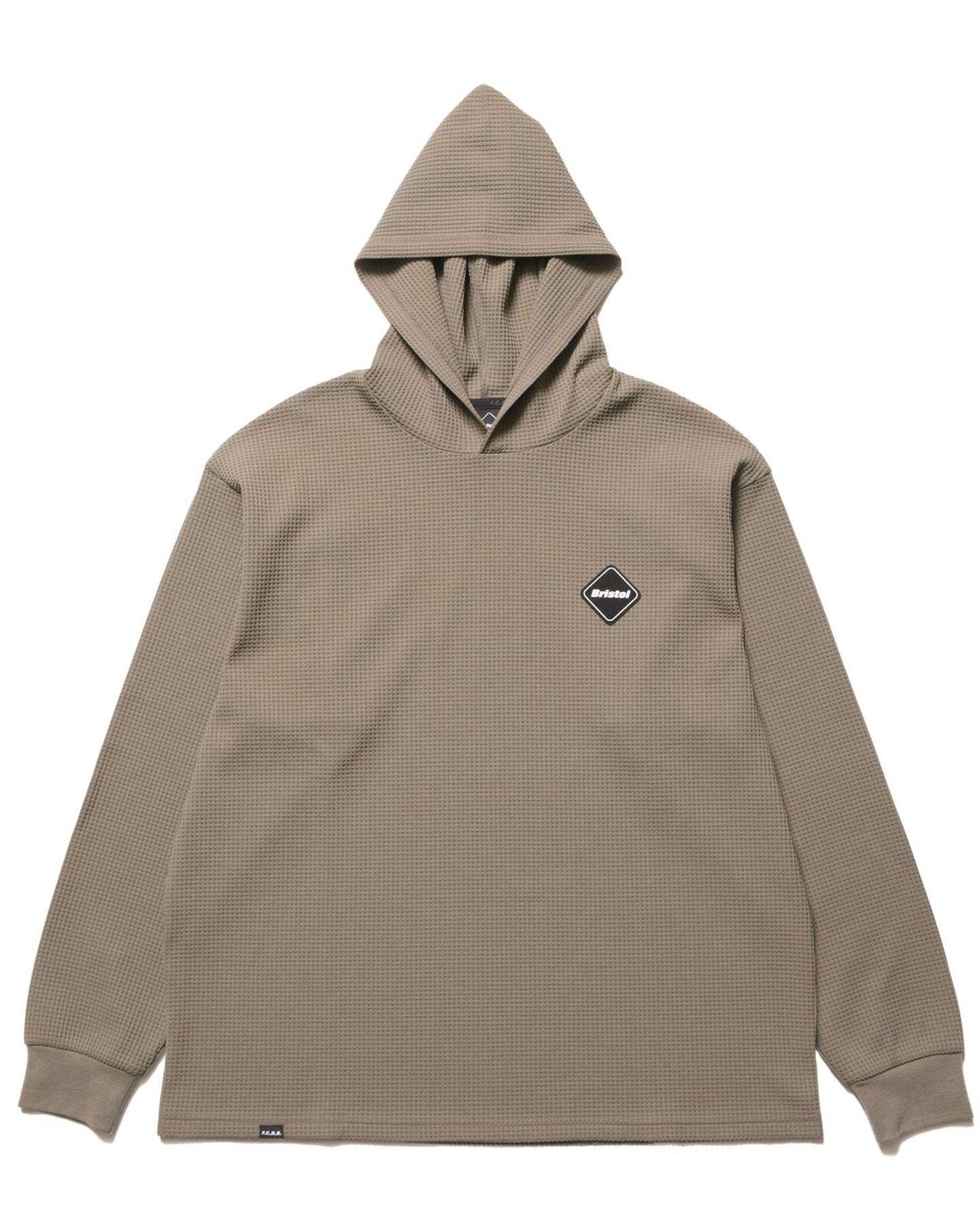 TECH WAFFLE LOUNGE HOODIE,GREIGE, large image number 0