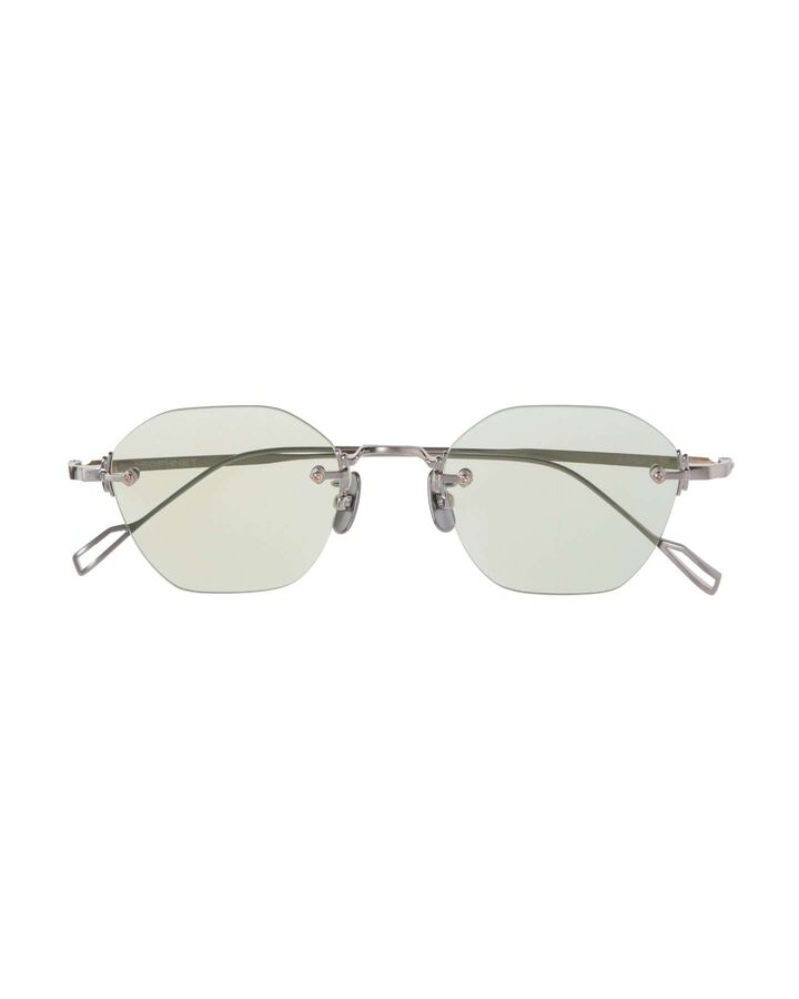 TITANIUM RIMLESS SUNGLASSES HEXAGON,GOLD, medium