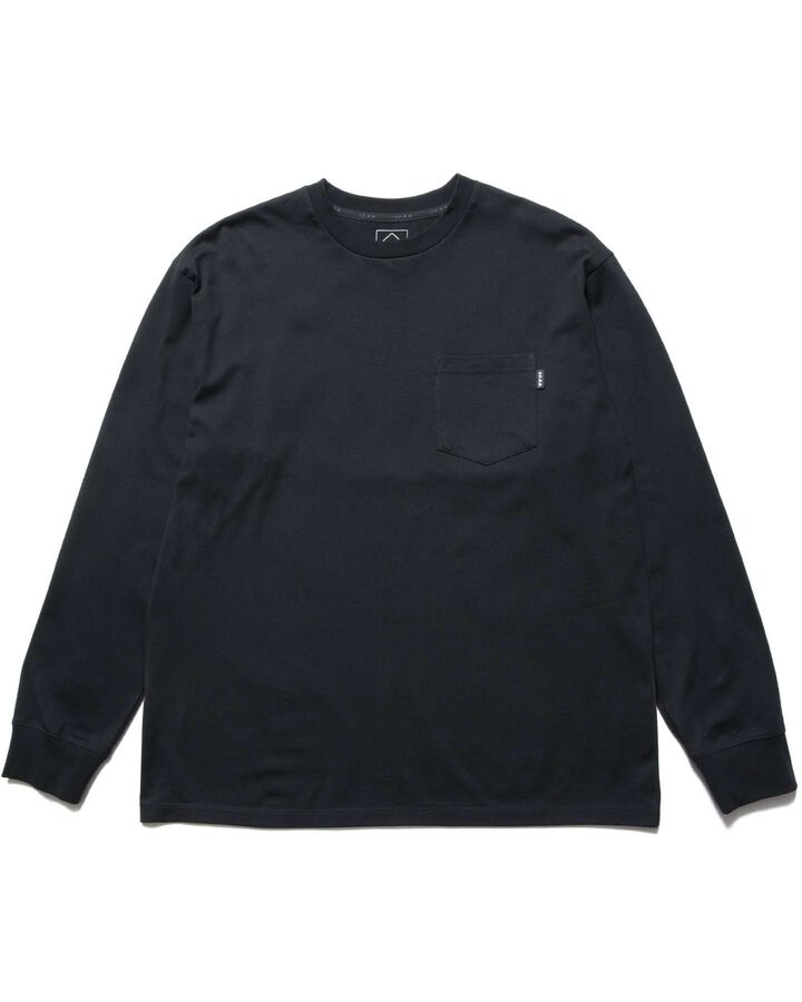 ORIGIN L/S POCKET TEE,BLACK, medium image number 1