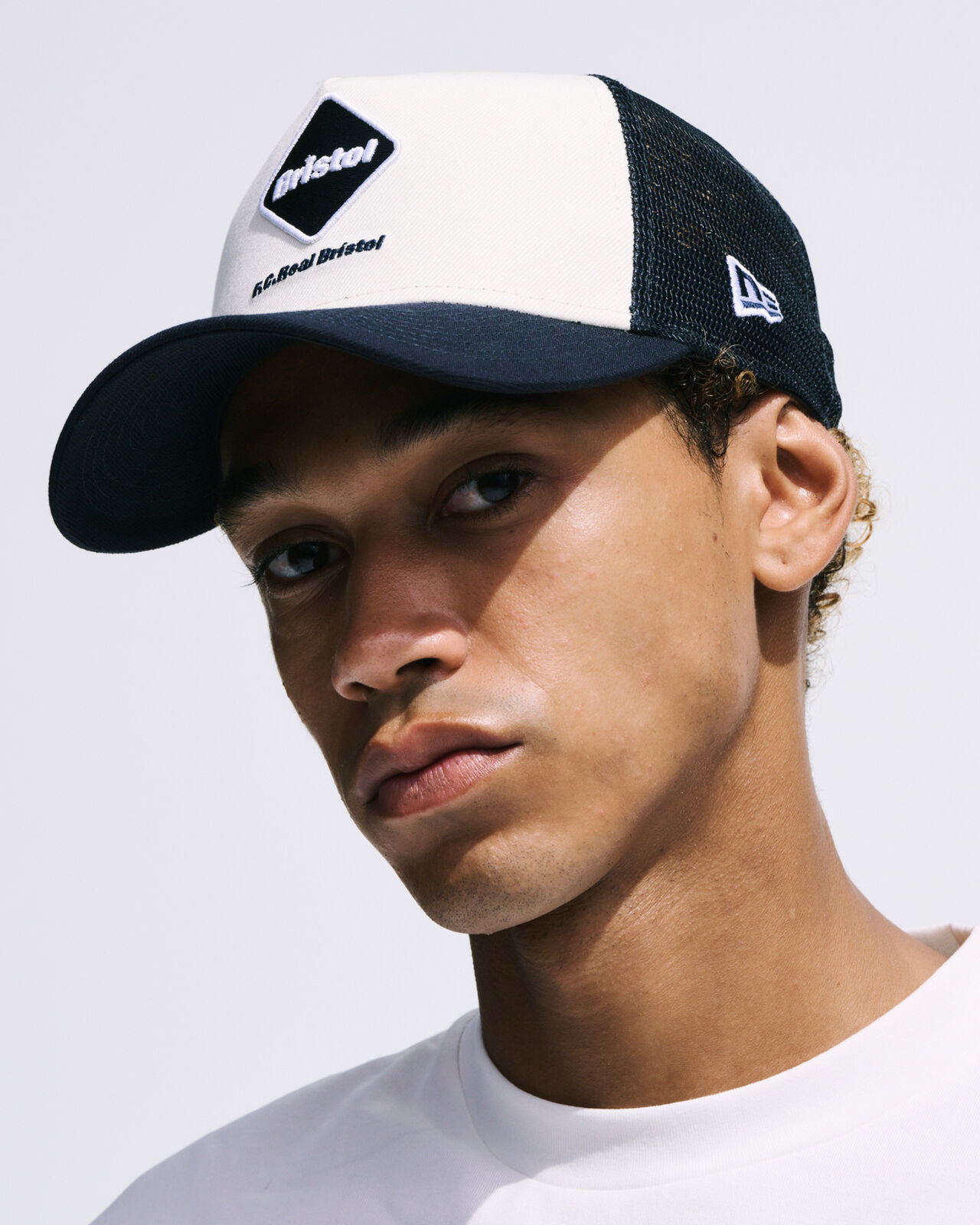 NEW ERA EMBLEM 9FORTY A-FRAME MESH CAP,OFF WHITE, large image number 4