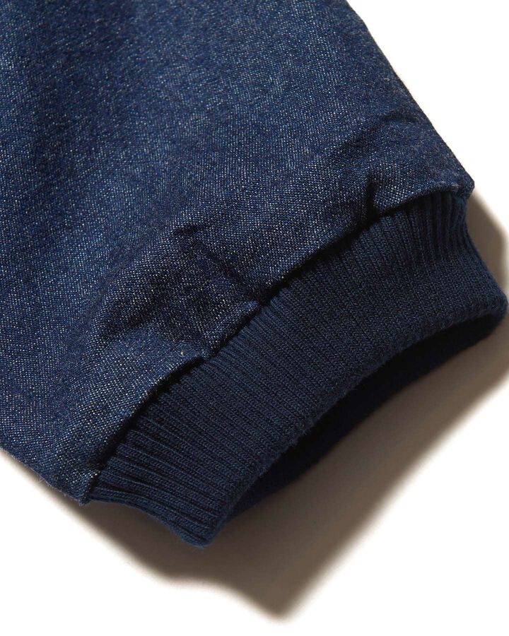 STRETCH TWILL SLIM-FIT RIBBED PANTS,INDIGO, medium image number 3