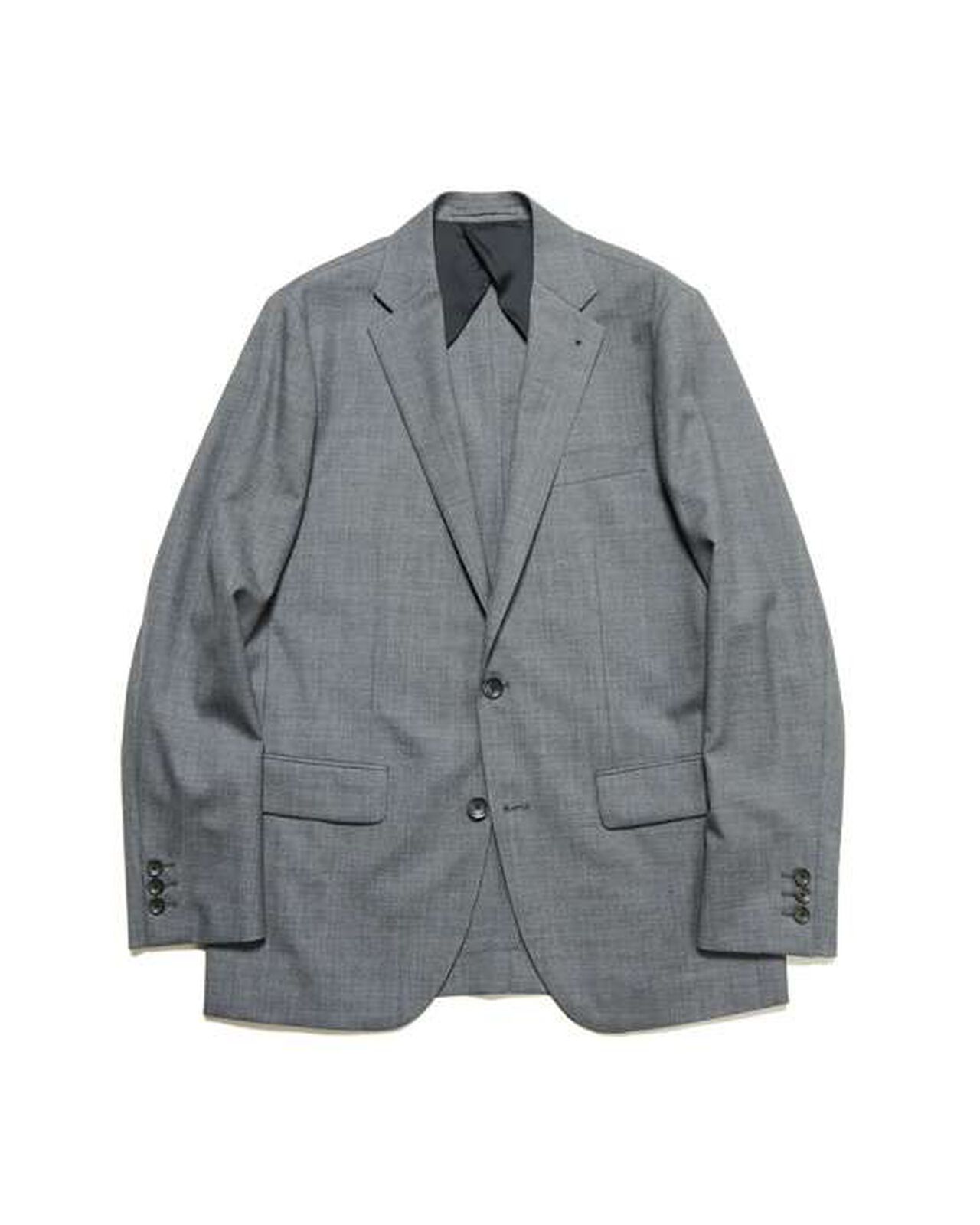SUMMER MERINO WOOL STANDARD 2BUTTON JACKET,GRAY, large image number 0