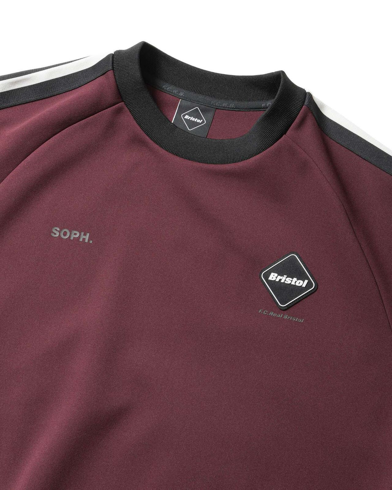 TRAINING TRACK CREWNECK TOP,BURGUNDY, large image number 2