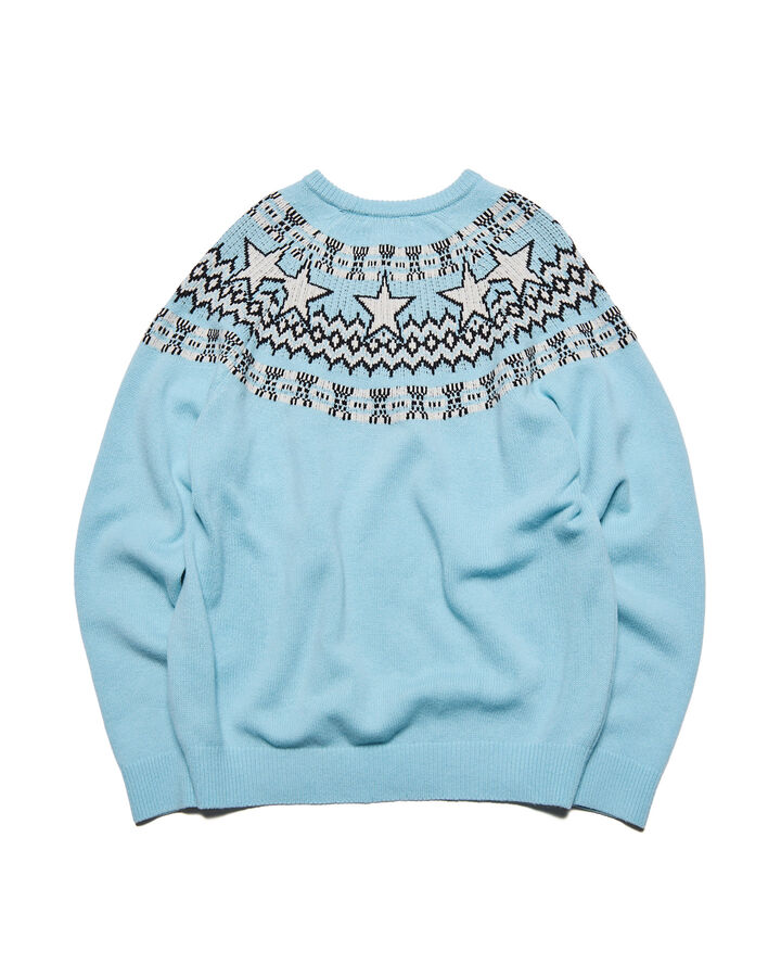 STAR NORDIC SWEATER,LIGHT BLUE, medium image number 1