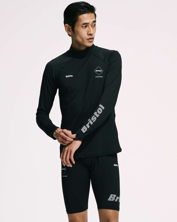 UNDERLAYER MOCKNECK TOP,BLACK, medium image number 4