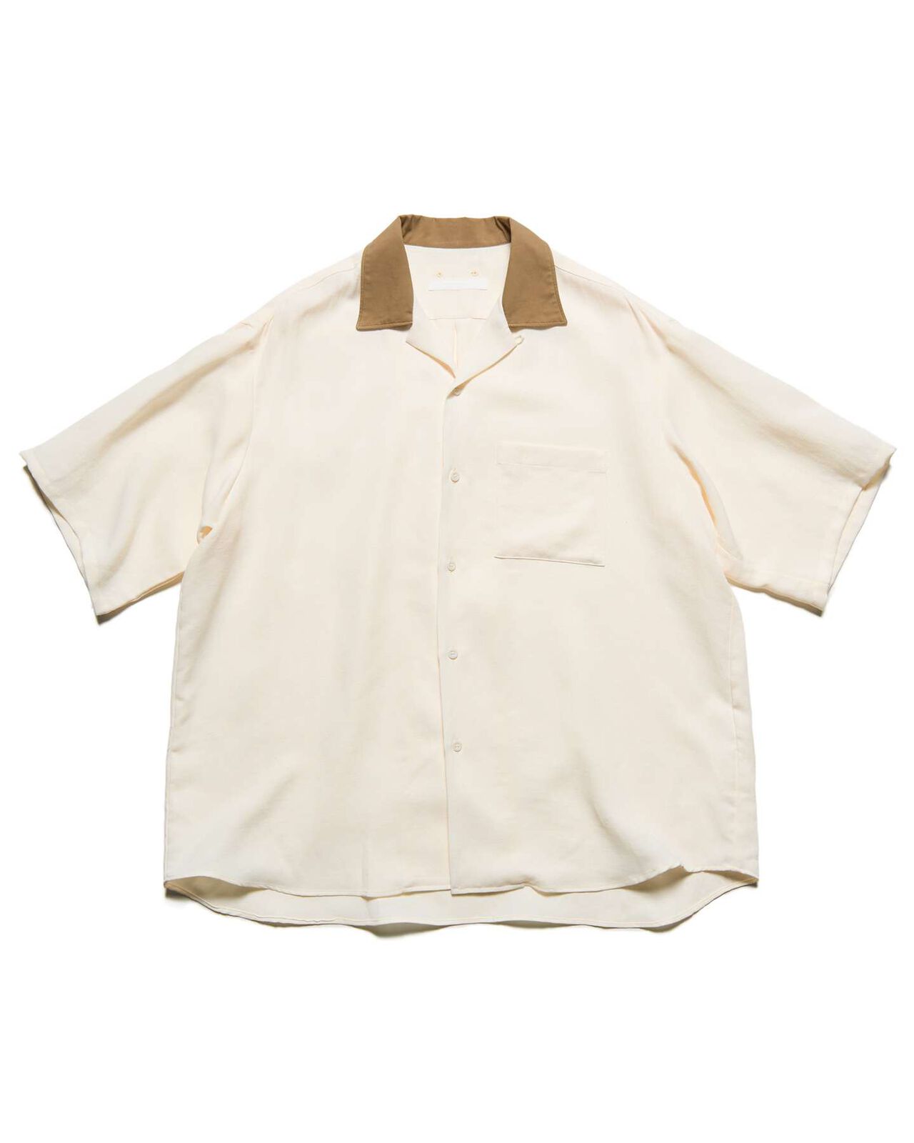 LINEN MESH S/S SHIRT,OFF WHITE, large image number 0