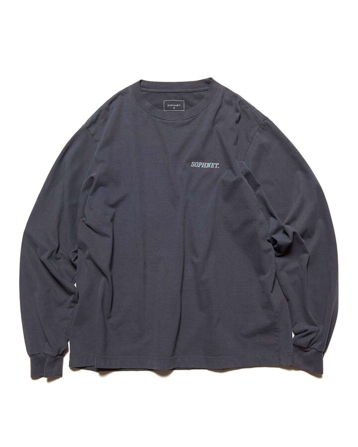 VINTAGE LOGO L/S WIDE TEE,CHARCOAL GRAY, medium