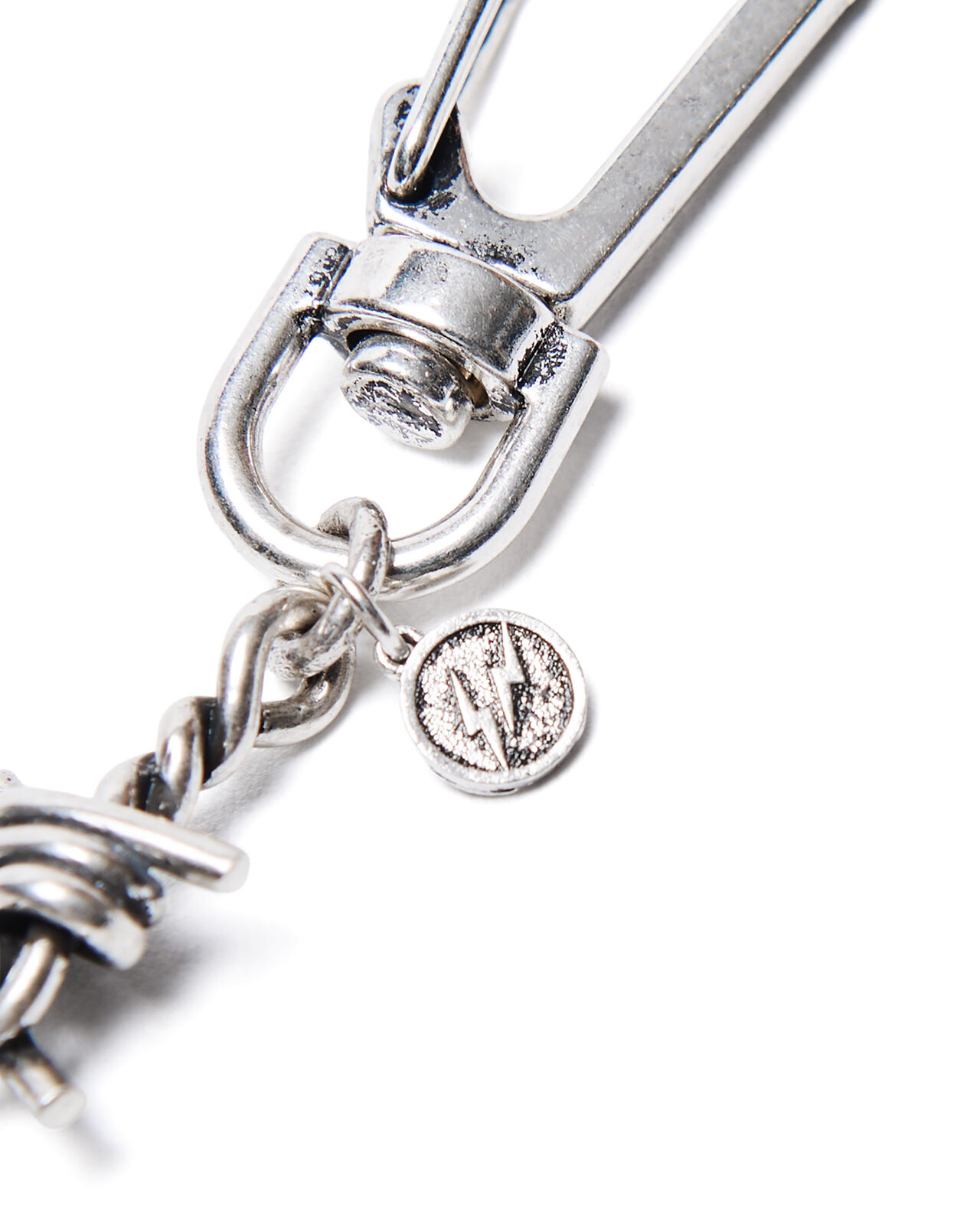BARBED WIRE WALLET CHAIN,SILVER, large image number 3