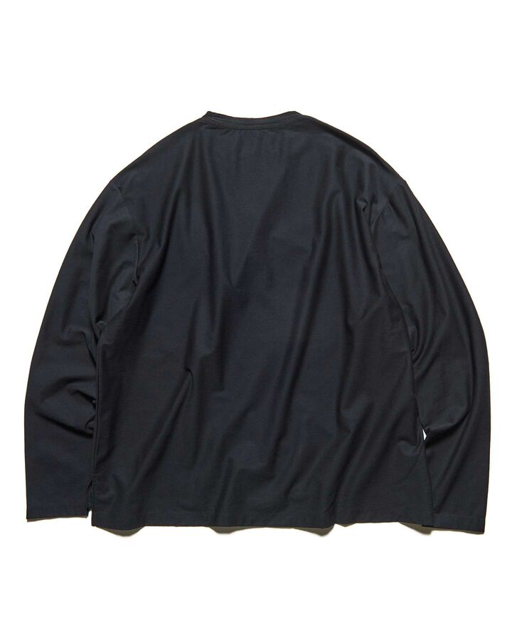 DOUBLE LOCK STITCH L/S TEE,BLACK, medium image number 1