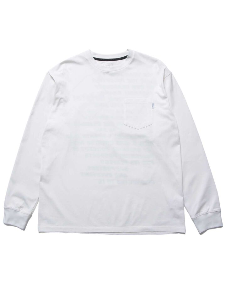 ORIGIN L/S POCKET TEE,WHITE, medium image number 1