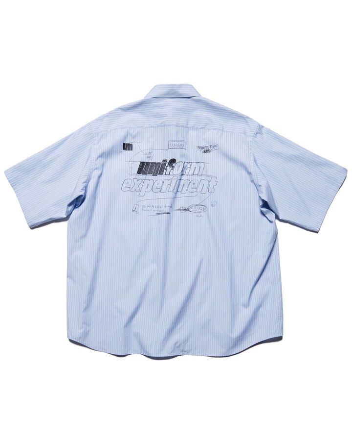 IN-PROCESS PRINT S/S SHIRT,LIGHT BLUE, medium