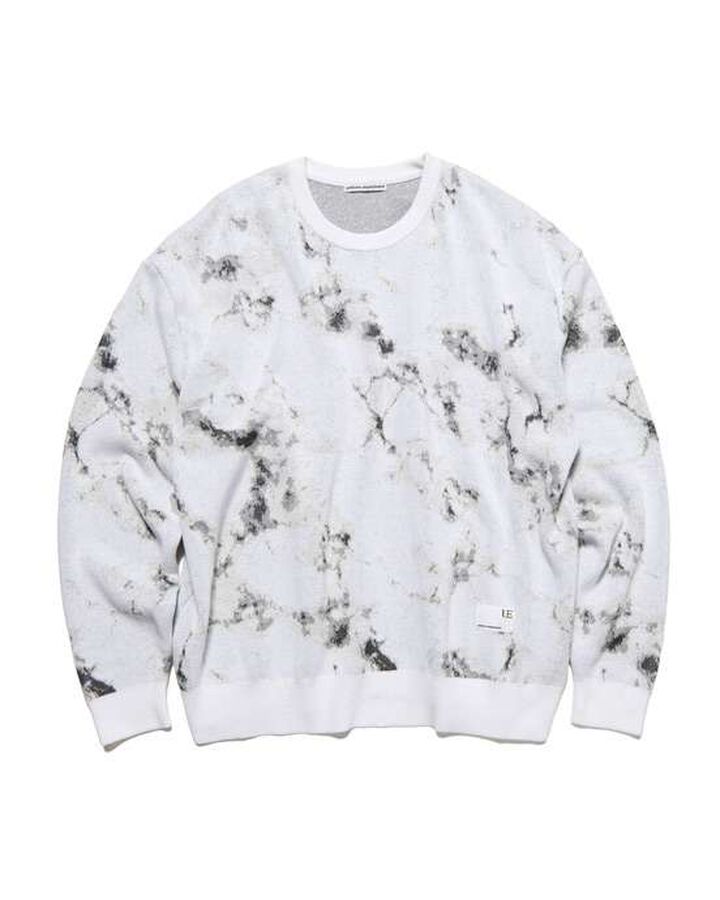 MARBLE JACQUARD KNIT,WHITE, medium
