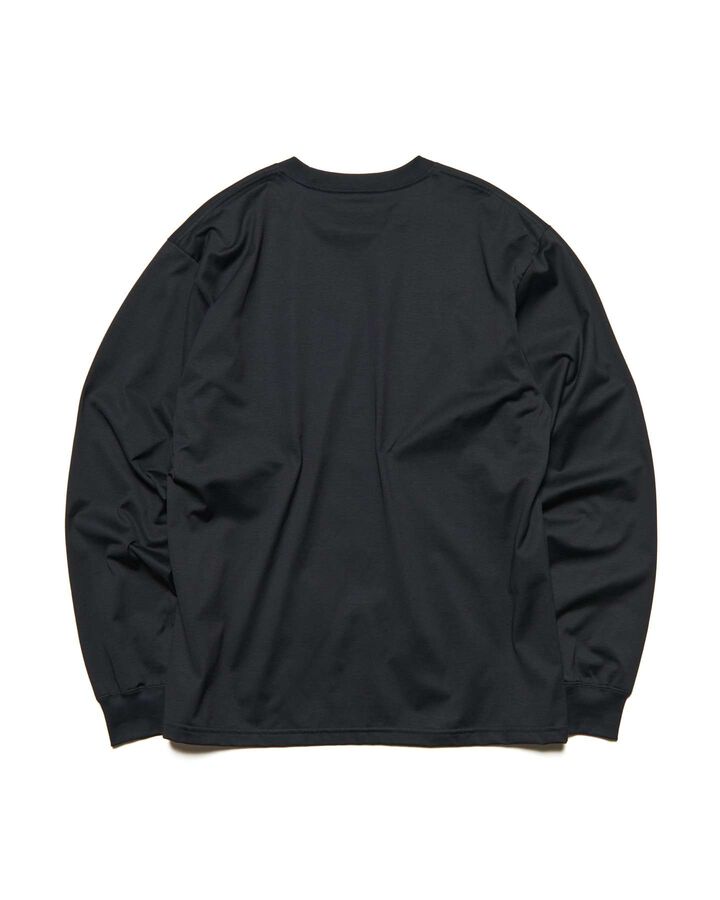 LUSTER COTTON ESSENTIAL L/S TEE,BLACK, medium image number 1
