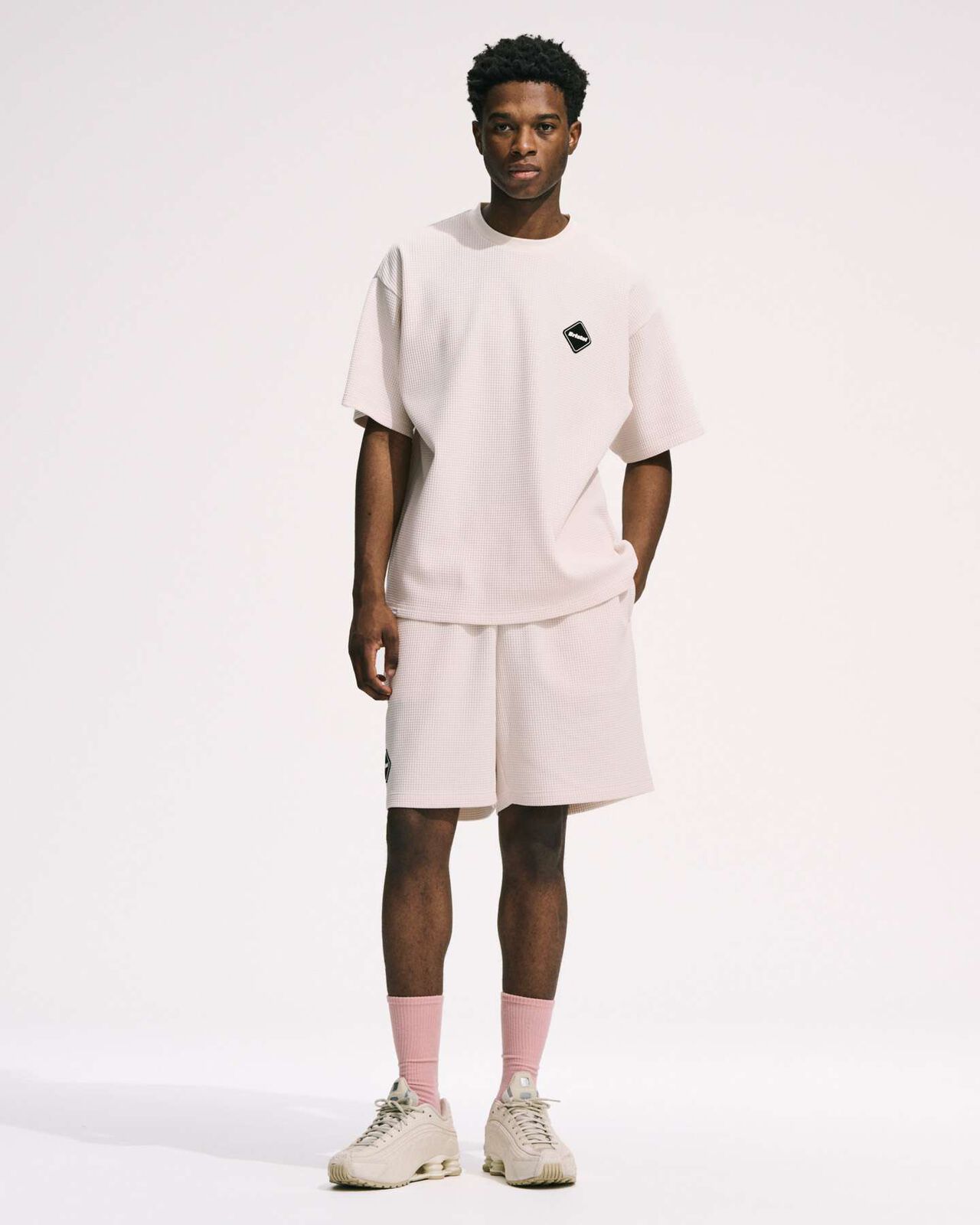 TECH WAFFLE S/S LOUNGE TOP,OFF WHITE, large image number 6