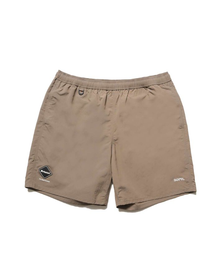 NYLON EASY SHORTS,MOCHA, medium