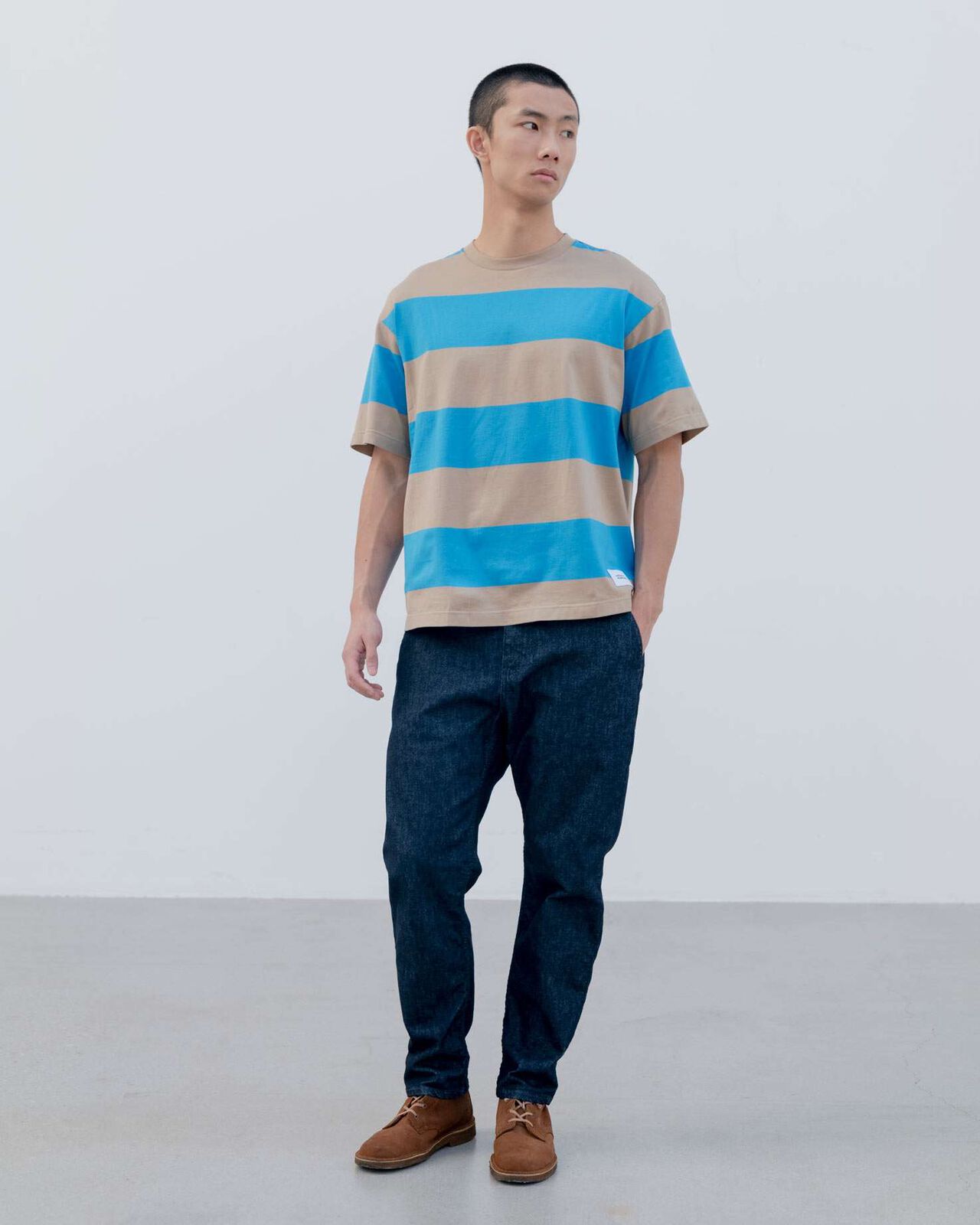 BORDER S/S TEE,BEIGE, large image number 6